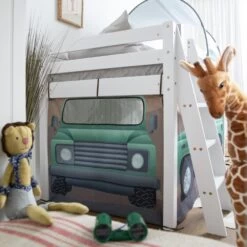 Moro Cabin Bed Midsleeper With Safari Overland Off Road Package In Classic White -Furniture Store moro cabin bed midsleeper with safari overland off road package in classic white p1111 10308 image