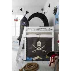 Moro Cabin Bed Midsleeper With Slide & Pirate Hideaway Package In Classic White -Furniture Store moro cabin bed midsleeper with slide pirate hideaway package p711 12769 image 2633d46c 8dbd 4683 a610 e08a2b4de423
