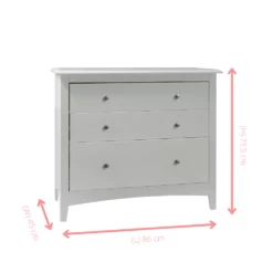 Moro Chest Of Drawers 3 Drawer In Classic White -Furniture Store moro chest of drawers 3 drawer in classic white p319 11468 image