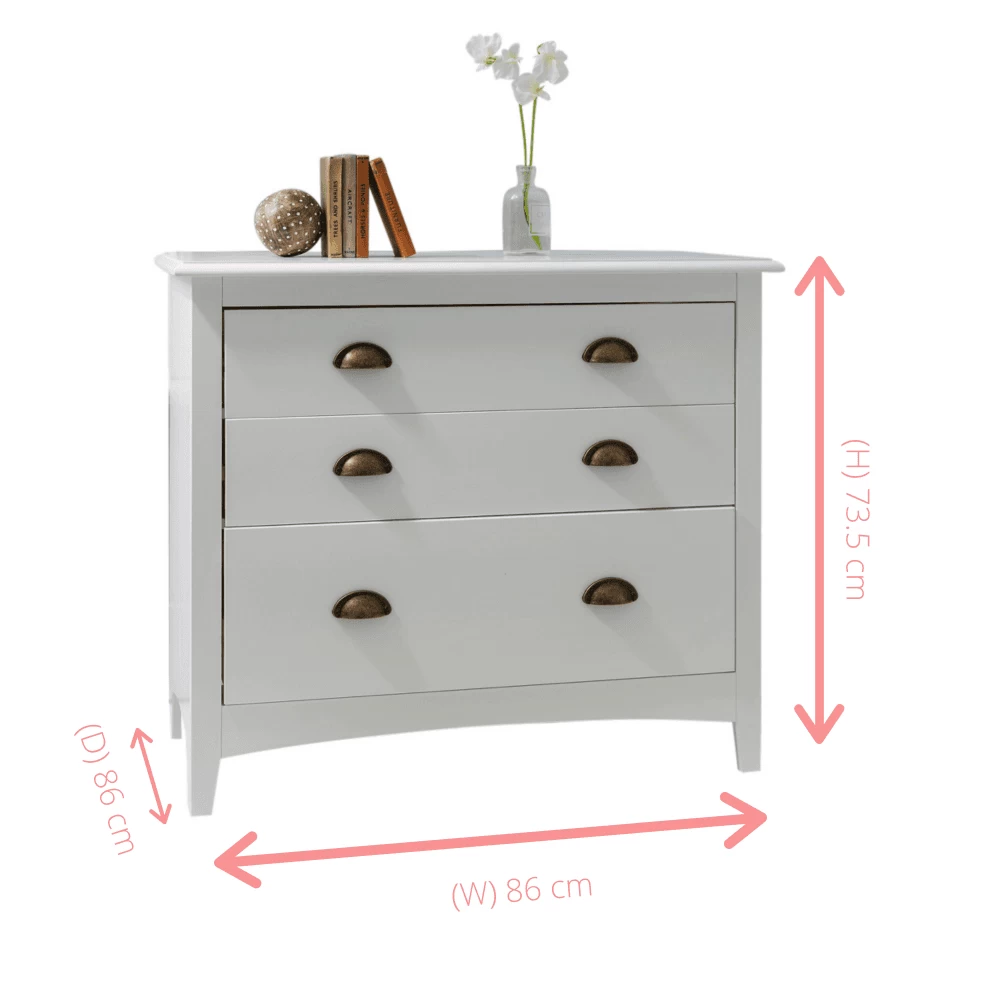 Moro Chest Of Drawers 3 Drawer In Silk Grey 5 Moro Chest Of Drawers 3 Drawer In Silk Grey - Image 3