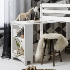 Moro Pullout Desk With Built In Bookshelf In Classic White 12 Moro Pullout Desk With Built In Bookshelf In Classic White -Furniture Store moro pullout desk with built in bookshelf in classic white p321 10273 image