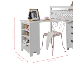 Moro Pullout Desk With Built In Bookshelf In Classic White 15 Moro Pullout Desk With Built In Bookshelf In Classic White -Furniture Store moro pullout desk with built in bookshelf in classic white p321 13354 image