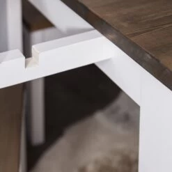 Nordic Dining Table In Classic White And Pine -Furniture Store nordic dining table in classic white and pine p729 9461 image