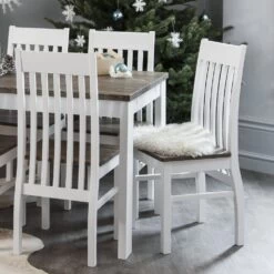 Nordic Dining Table With 6 Chairs In Classic White And Pine 13 Nordic Dining Table With 6 Chairs In Classic White And Pine -Furniture Store nordic dining table with 6 chairs in classic white and pine p726 9422 image