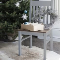 Nordic Single Chair In Silk Grey And Pine
