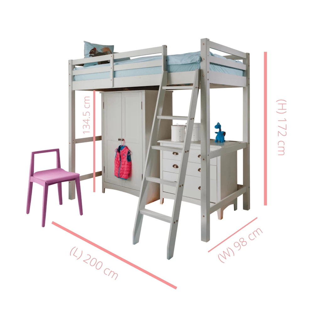 Odin High Sleeper In Silk Grey 9 Odin High Sleeper In Silk Grey - Image 7