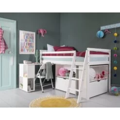 Oliver Cabin Bed Sleepstation With Underbed Storage And Desk In Classic White -Furniture Store oliver cabin bed sleepstation with underbed storage and desk in classic white p978 11848 image