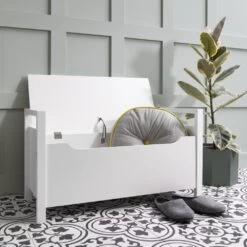 Olsen Storage Bench With Cushion In Classic White 12 Olsen Storage Bench With Cushion In Classic White -Furniture Store olsen storage bench with cushion in classic white p991 9085 image