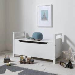 Osman Toy Box With Cushion In Classic White