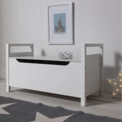 Osman Toy Box With Cushion In Classic White -Furniture Store osman toy box with cushion in classic white p1267 11262 image