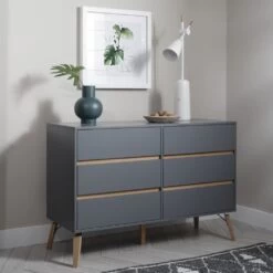 Otto Chest Of Drawers 6 Drawer In Silk Grey 12 Otto Chest Of Drawers 6 Drawer In Silk Grey -Furniture Store otto chest of drawers 6 drawer in grey p1178 8366 image