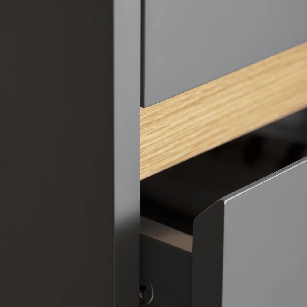 Otto Chest Of Drawers 6 Drawer In Silk Grey 8 Otto Chest Of Drawers 6 Drawer In Silk Grey - Image 6