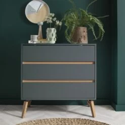 Furniture Store -Furniture Store otto chest of drawers wide 3 drawer in grey p1121 7166 image