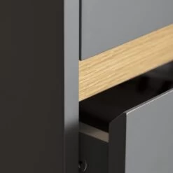 Otto Chest Of Drawers Wide 3 Drawer In Grey -Furniture Store otto chest of drawers wide 3 drawer in grey p1121 8386 image