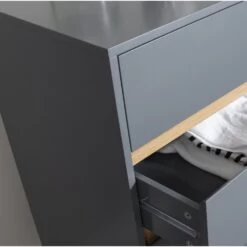 Otto Chest Of Drawers Wide 3 Drawer In Grey -Furniture Store otto chest of drawers wide 3 drawer in grey p1121 8399 image