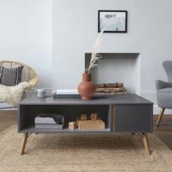 Otto Coffee Table With Cupboard In Grey -Furniture Store otto coffee table with storage in silk grey p1225 10071 image