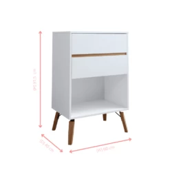 Otto Oversize Side Table Chest 2 Drawer & Storage In Classic White -Furniture Store otto oversize side table chest 2 drawer storage in classic white p1211 12049 image