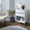 Otto Oversize Side Table Chest 2 Drawer & Storage In Classic White -Furniture Store otto oversize side table chest 2 drawer storage in classic white p1211 9586 image
