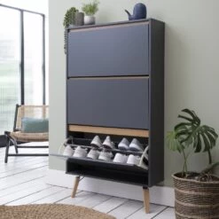 Otto Shoe Storage Unit In Grey -Furniture Store otto shoe storage unit in grey p1229 12381 image