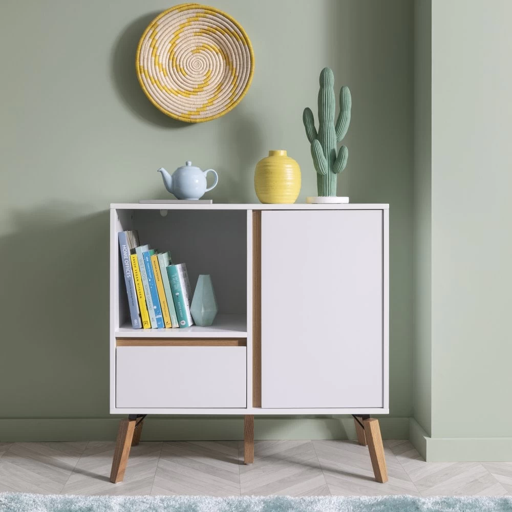 Otto Sideboard Small With Drawer In Classic White 3 Otto Sideboard Small With Drawer In Classic White