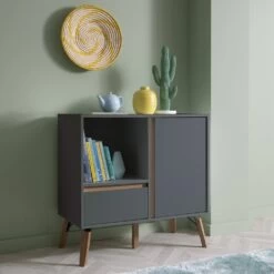 Otto Sideboard Small With Drawer In Grey