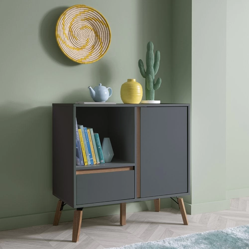 Otto Sideboard Small With Drawer In Grey 3 Otto Sideboard Small With Drawer In Grey