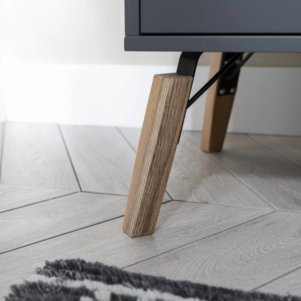 Otto Sideboard Small With Drawer In Grey 4 Otto Sideboard Small With Drawer In Grey - Image 2