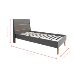 Otto Single Bed Frame In Grey -Furniture Store otto single bed frame in grey p1236 12023 image