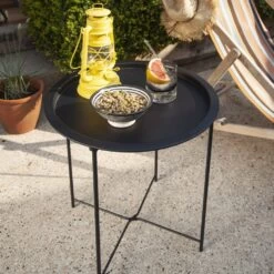 Outdoor Bistro Garden Tray Table In Solid Black -Furniture Store outdoor bistro garden tray table p1245 12554 image fe5e7b19 33f8 446c 8072 7496c5790a37