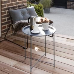 Outdoor Bistro Garden Tray Table In Charcoal Grey -Furniture Store outdoor bistro garden tray table p1245 12565 image