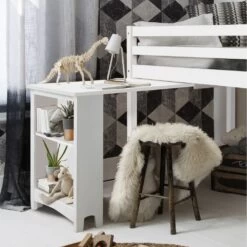 Pull Out Desk For Cabin Bed In White