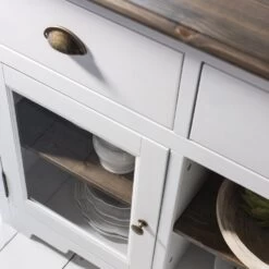 Sideboard Canterbury In White And Dark Pine 3 Drawer -Furniture Store sideboard canterbury in white and dark pine 3 drawer p263 8690 image
