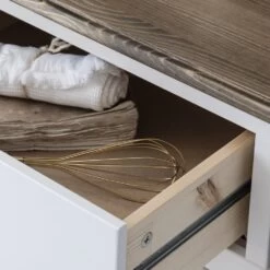 Sideboard Canterbury In White And Dark Pine 3 Drawer -Furniture Store sideboard canterbury in white and dark pine 3 drawer p263 8691 image