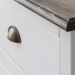 Sideboard Canterbury In White And Dark Pine 3 Drawer -Furniture Store sideboard canterbury in white and dark pine 3 drawer p263 8693 image