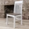 Single Hever Dining Chair In White And Dark Pine -Furniture Store single hever dining chair in white and dark pine p1268 11304 image