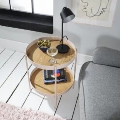 Solna Large Side Table In Blush Pink