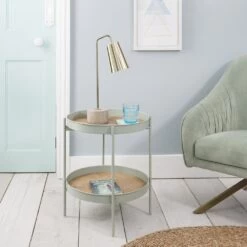 Solna Large Side Table In Green -Furniture Store solna large side table in light green p1147 12515 image