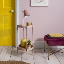 Solna Small Side Table In Blush Pink -Furniture Store solna small side table in blush pink p1144 12417 image