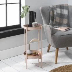 Solna Small Side Table In Blush Pink -Furniture Store solna small side table in blush pink p1144 8558 image