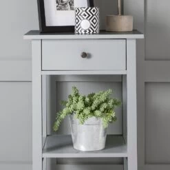 Trend Bedside Cabinet With Drawer In Silk Grey -Furniture Store trend bedside cabinet with drawer in silk grey p905 8410 image