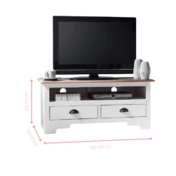 TV Unit Canterbury In White And Dark Pine TV Cabinet -Furniture Store tv unit canterbury in white and dark pine tv cabinet p262 12647 image