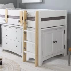 Una Sleepstation With Chest Of Drawers, Cabinet & Desk In Classic White -Furniture Store una sleepstation with chest of drawers cabinet desk in classic white p1279 11551 image