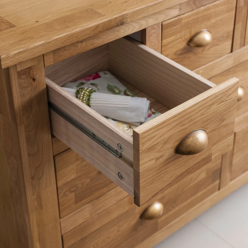 Vermont Solid Oak Sideboard In Natural Oak 4 Vermont Solid Oak Sideboard In Natural Oak - Image 2