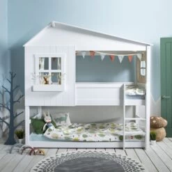 Window & Flower Trough Accessory For Treehouse Bed In White